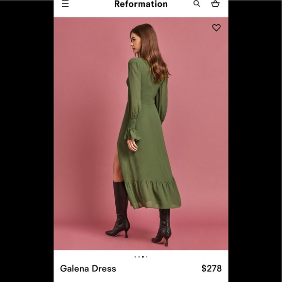 galena long sleeve midi dress reformation